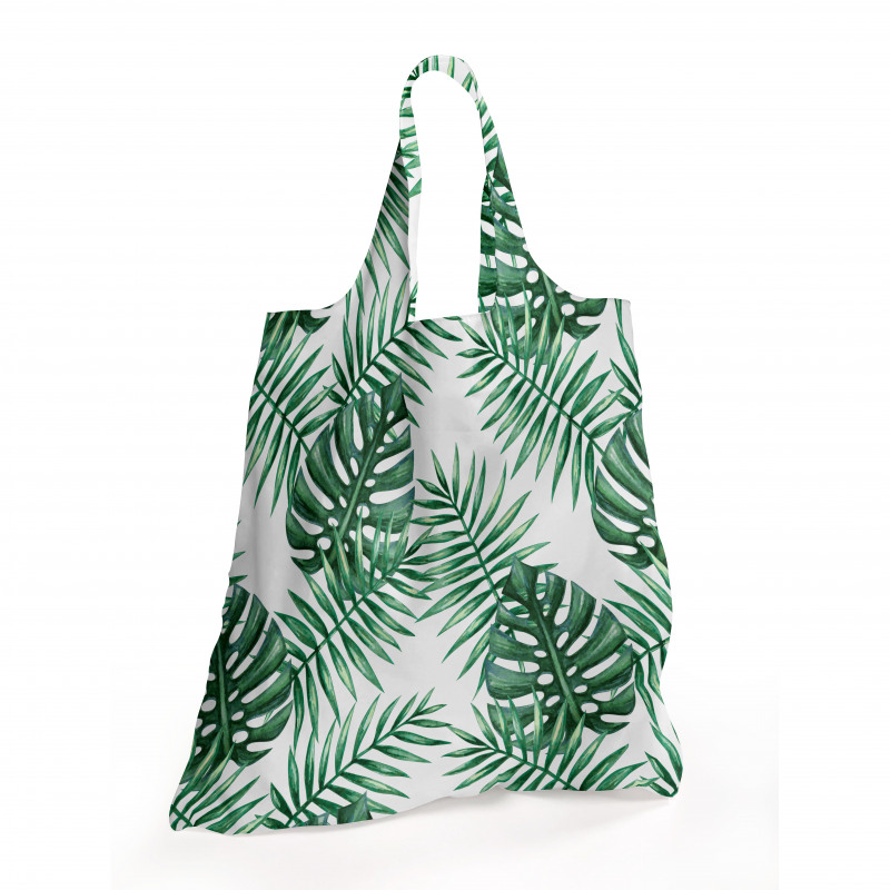Tropik Alışveriş Çantası Yeşil Yapraklar