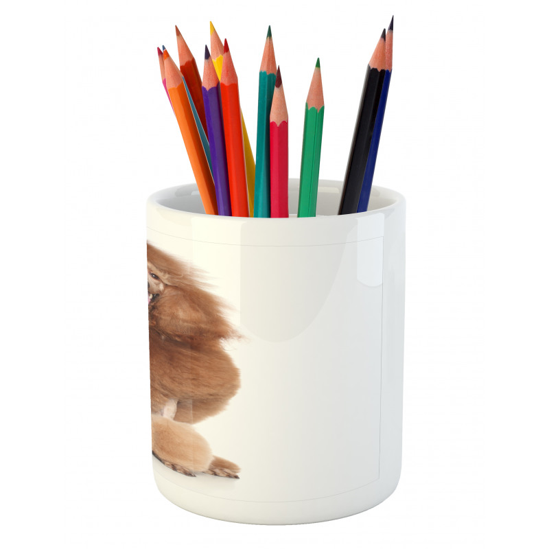 Funny Dog Sitting Tongue Pencil Pen Holder