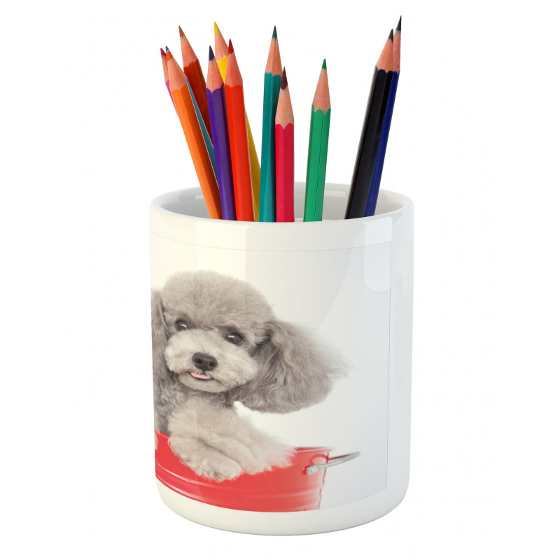 Pet in a Bucket Posing Pencil Pen Holder