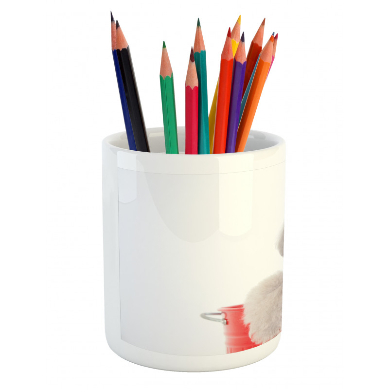 Pet in a Bucket Posing Pencil Pen Holder