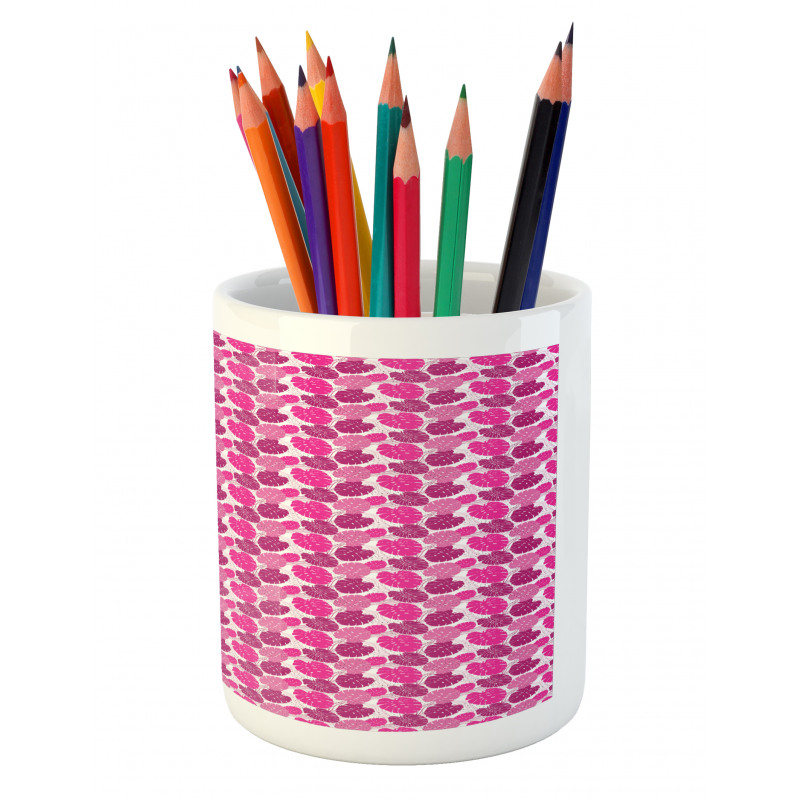 Pink Color Palette Leaves Pencil Pen Holder