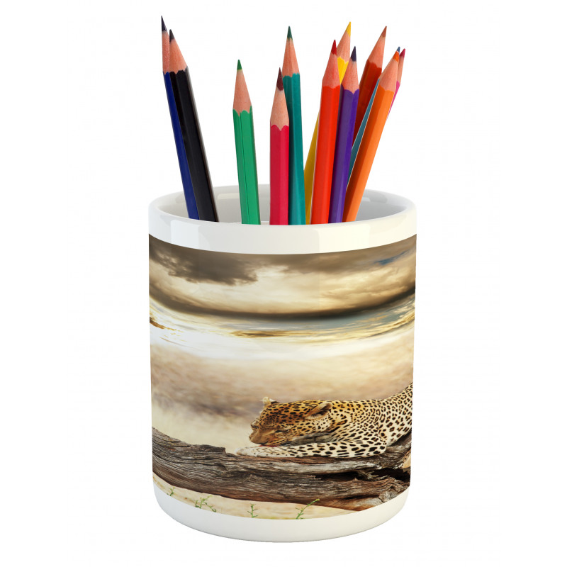 Wild Leopard Pencil Pen Holder