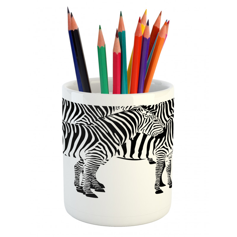 Wild Zebras Pencil Pen Holder