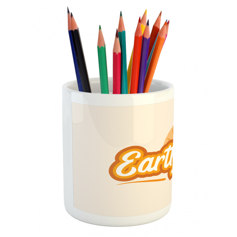 Retro Tangerine Tones Pencil Pen Holder