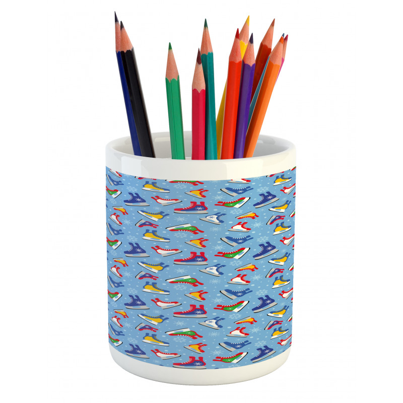 Colorful Winter Footwear Pencil Pen Holder