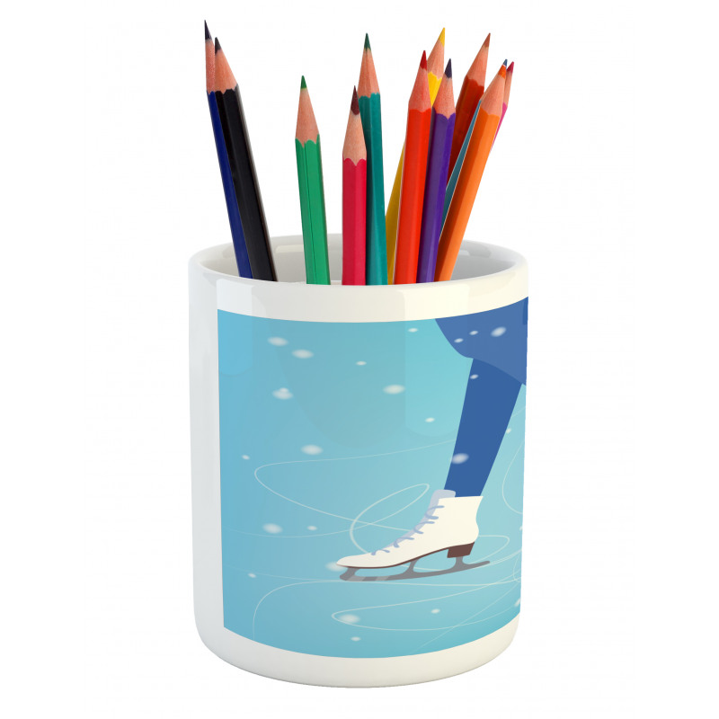 Legs on the Ice Rink Pencil Pen Holder