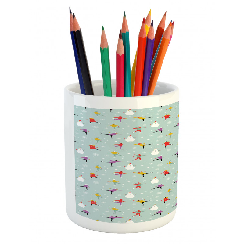 Colorful Human on Ice Pencil Pen Holder