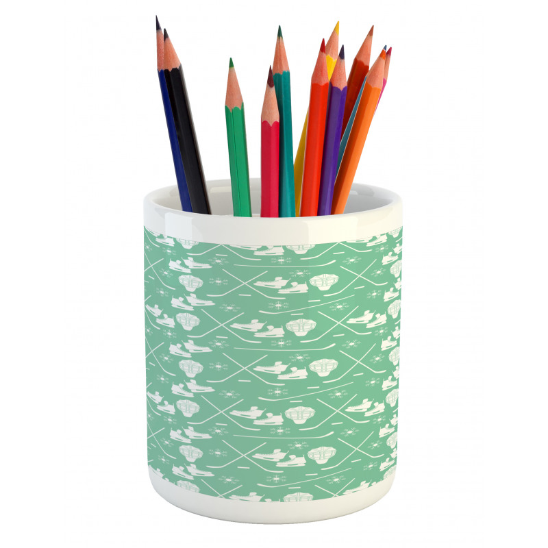 Sports Equipment Pattern Pencil Pen Holder