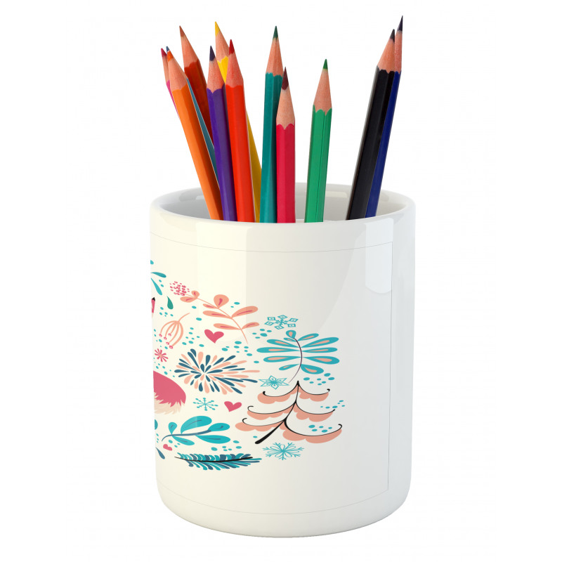 Fox Flowers and Floral Items Pencil Pen Holder