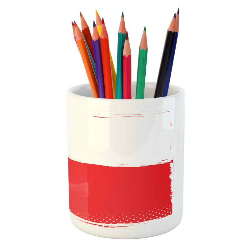 Grunge Flag Illustration Pencil Pen Holder