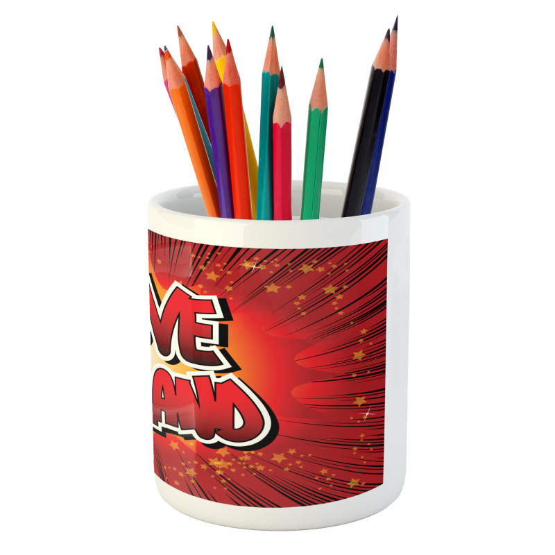 Pop Art Inspired Dramatic Pencil Pen Holder