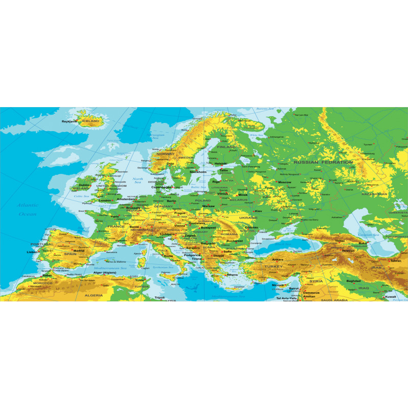 High Detailed Map of Europe Pencil Pen Holder