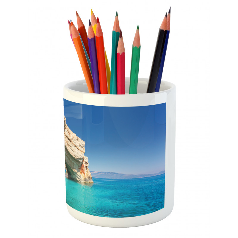 Sea Cave on Zakynthos Pencil Pen Holder