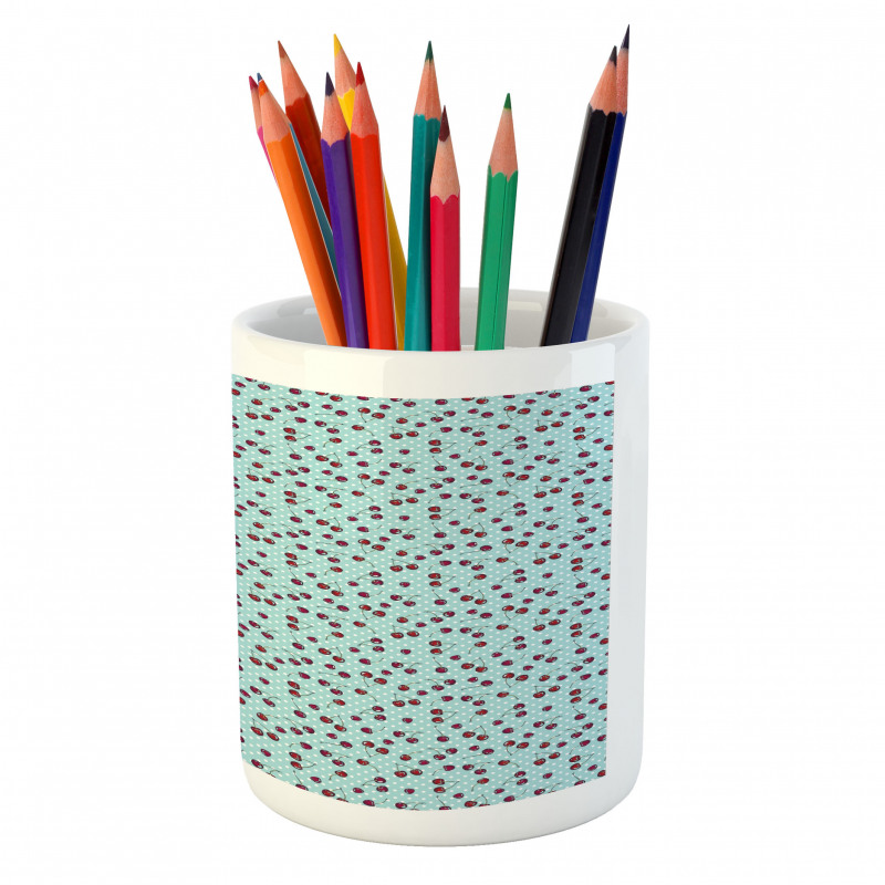 Fruit on Nostalgic Dots Pencil Pen Holder