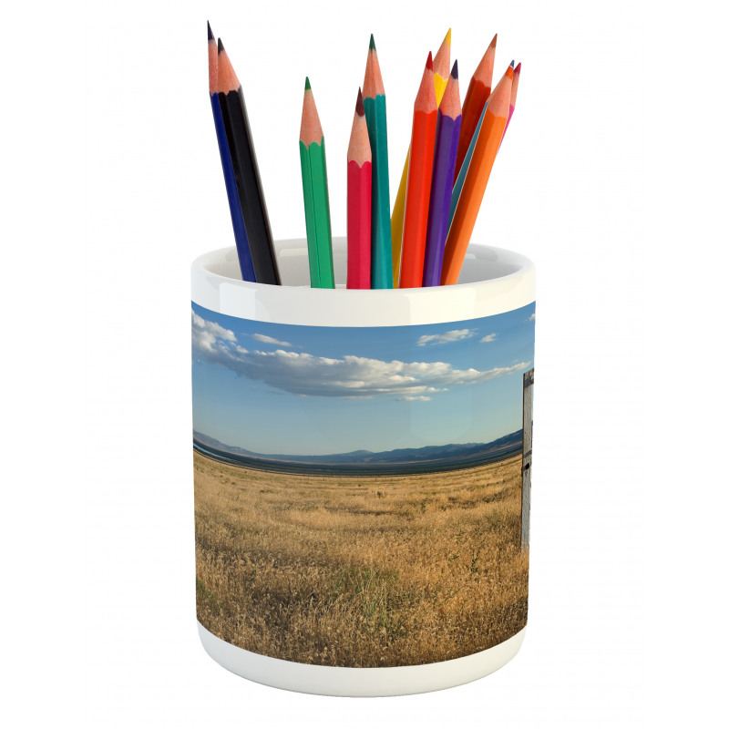 Field with Mountains Pencil Pen Holder