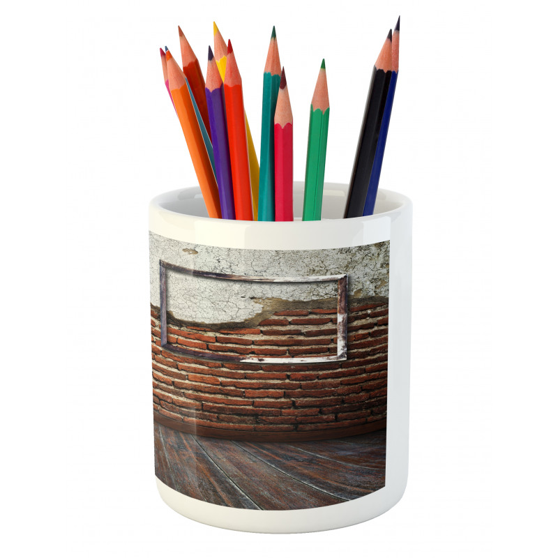 Frame on Old Brick Wall Pencil Pen Holder