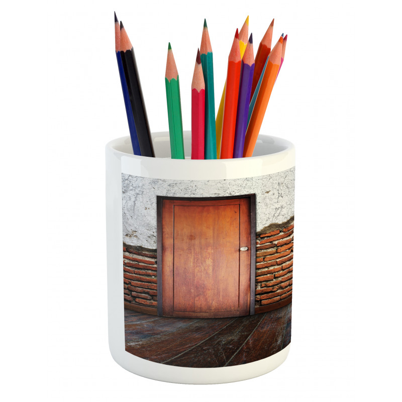 Frame on Old Brick Wall Pencil Pen Holder