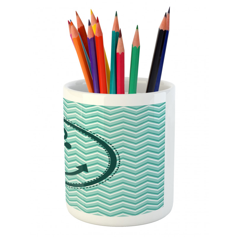 Zig Zag Pattern Pencil Pen Holder