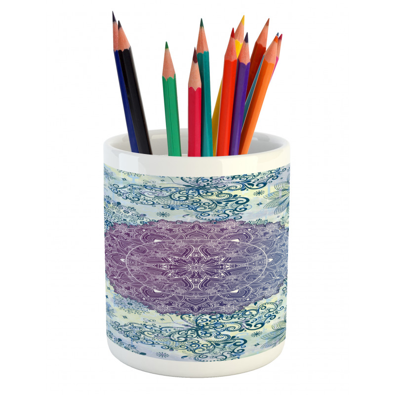 Eastern Motifs Ombre Pencil Pen Holder