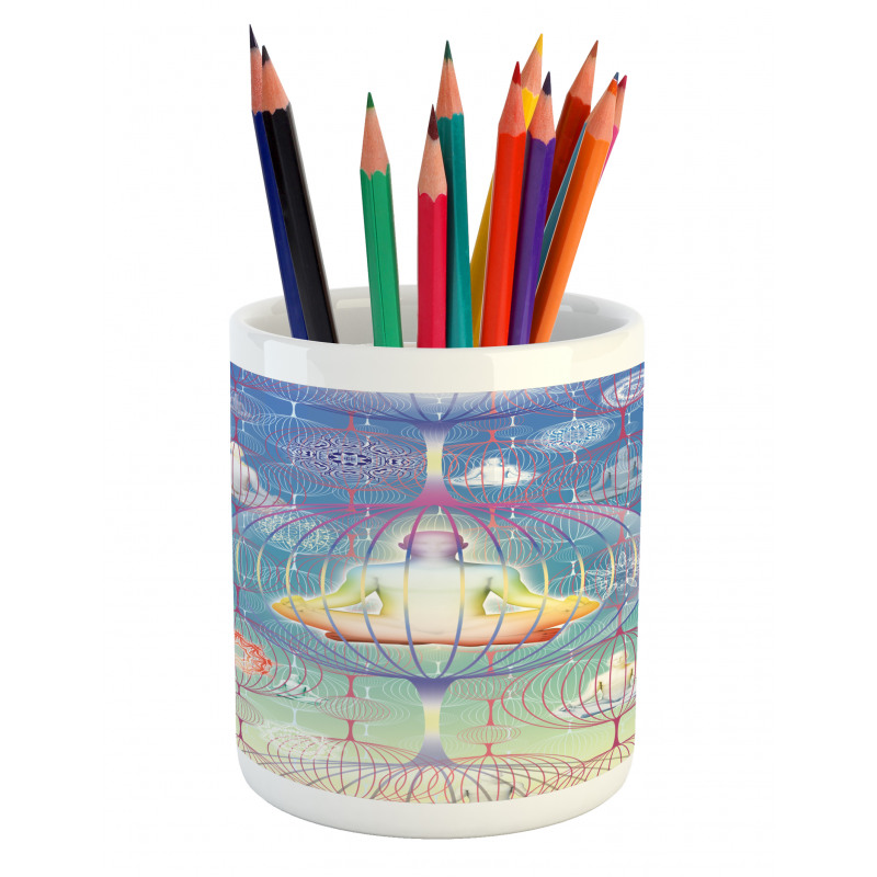 Meditation Yoga Chakra Zen Pencil Pen Holder