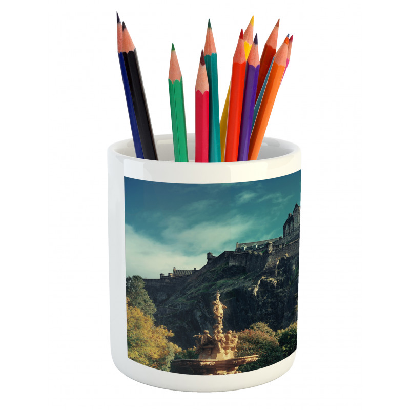 Famous Castle on Rocks Pencil Pen Holder