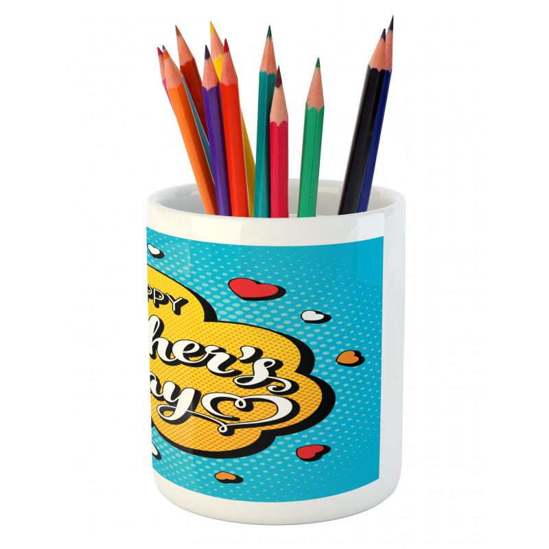 Colorful Comic Wording Pencil Pen Holder
