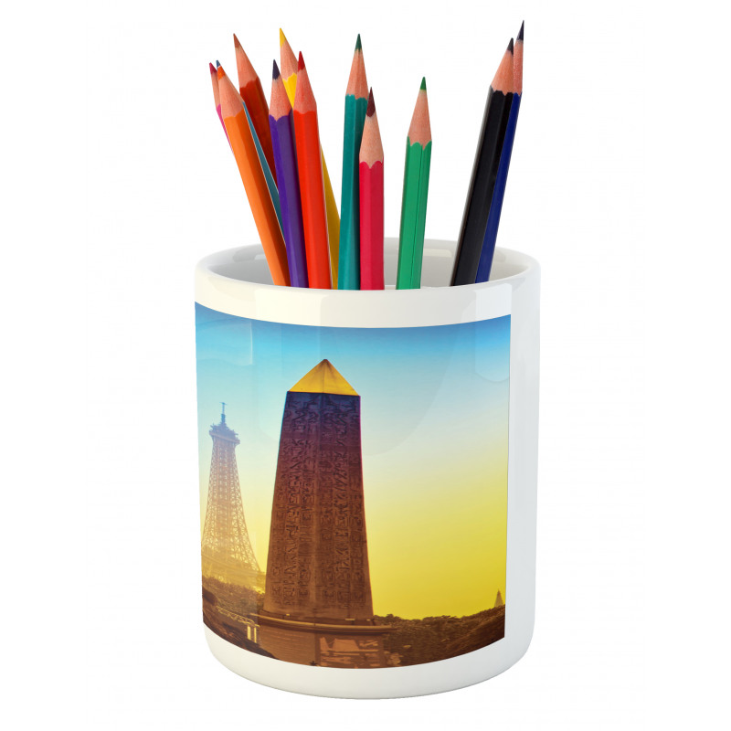 Eiffel Old Tower Photo Pencil Pen Holder