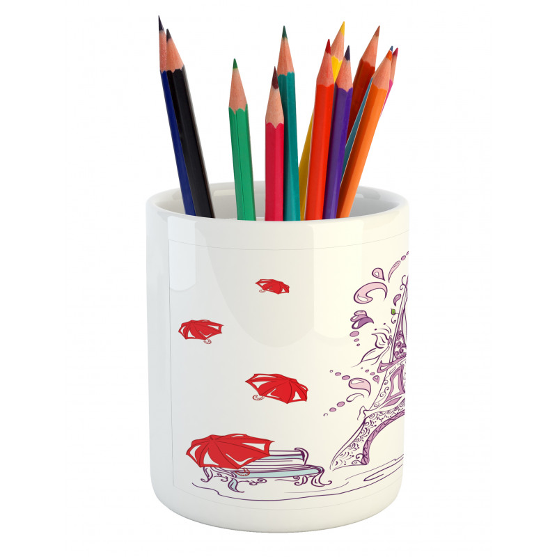 Doodle Romantic Paris Pencil Pen Holder