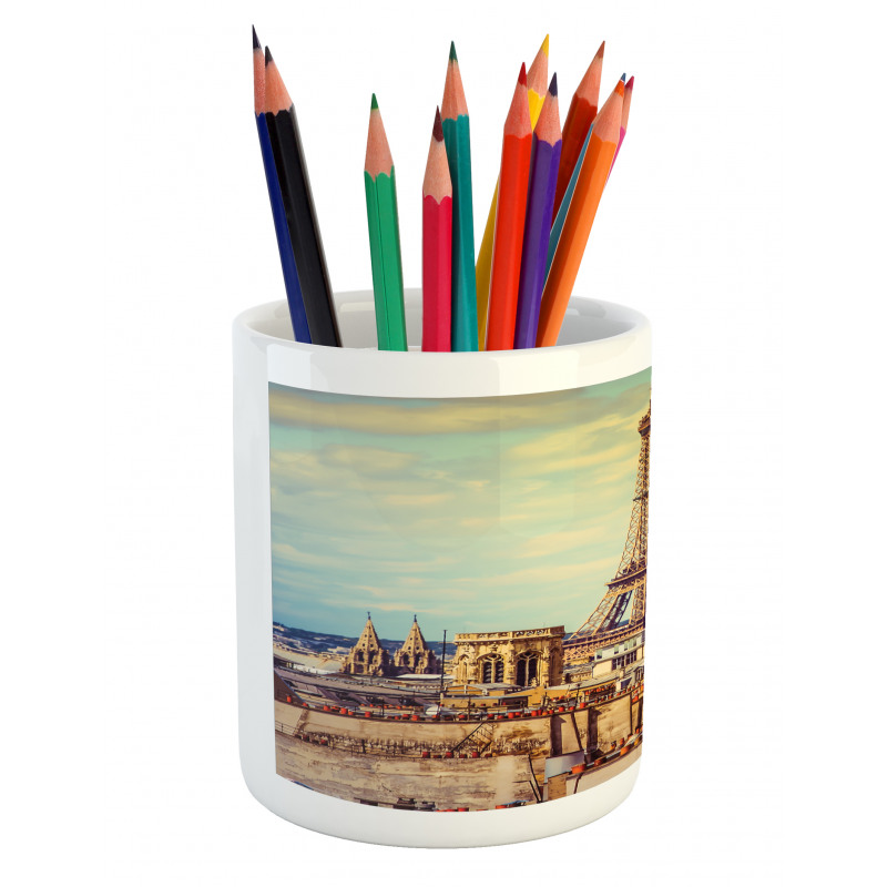 Paris Cityscape Pencil Pen Holder