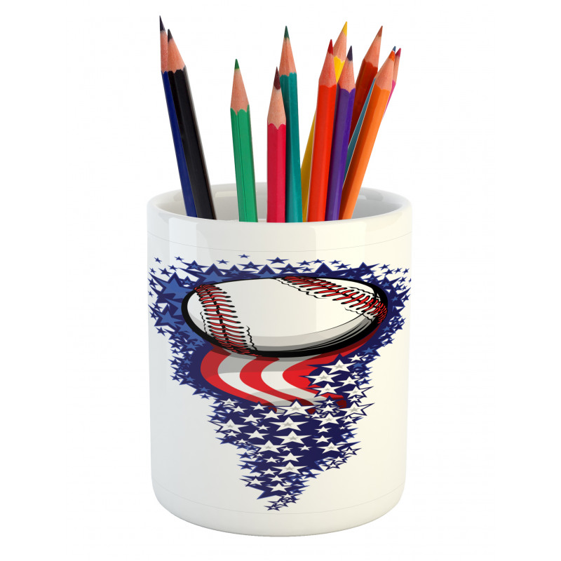 Stars Stripes Firework Pencil Pen Holder