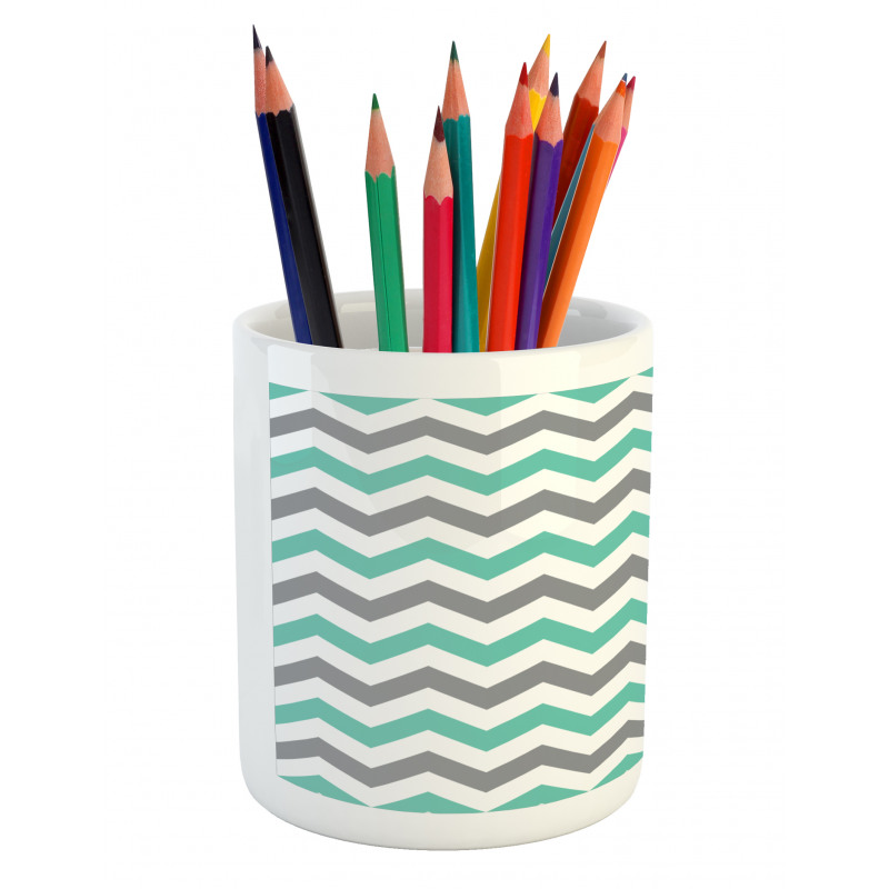 Geometric Wavy Zigzag Pencil Pen Holder