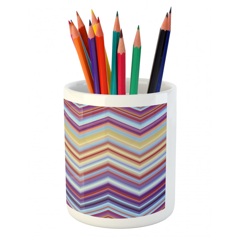 Chevron Small Strikes Pencil Pen Holder