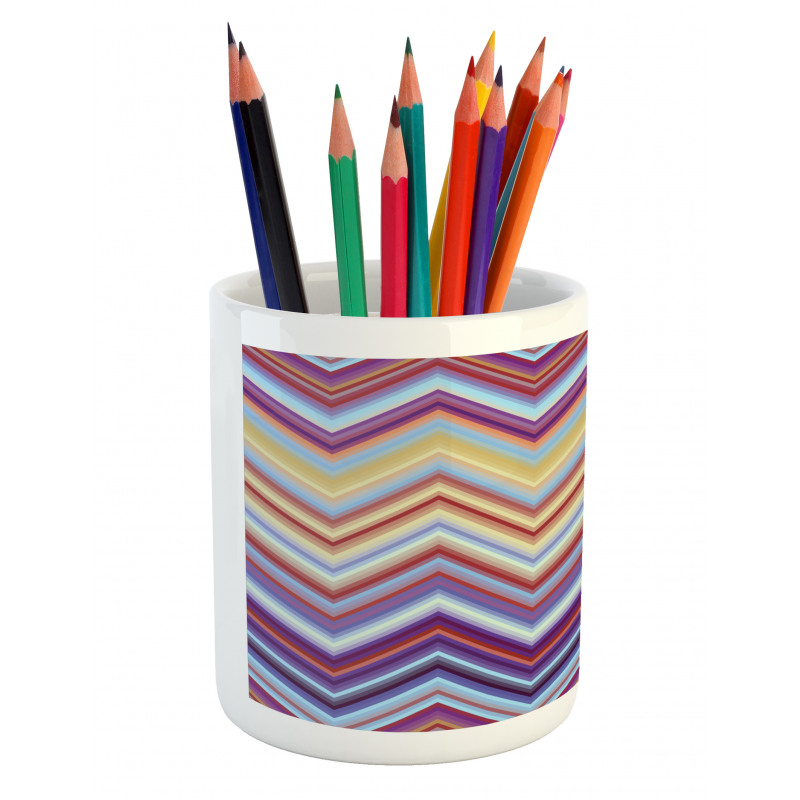 Chevron Small Strikes Pencil Pen Holder