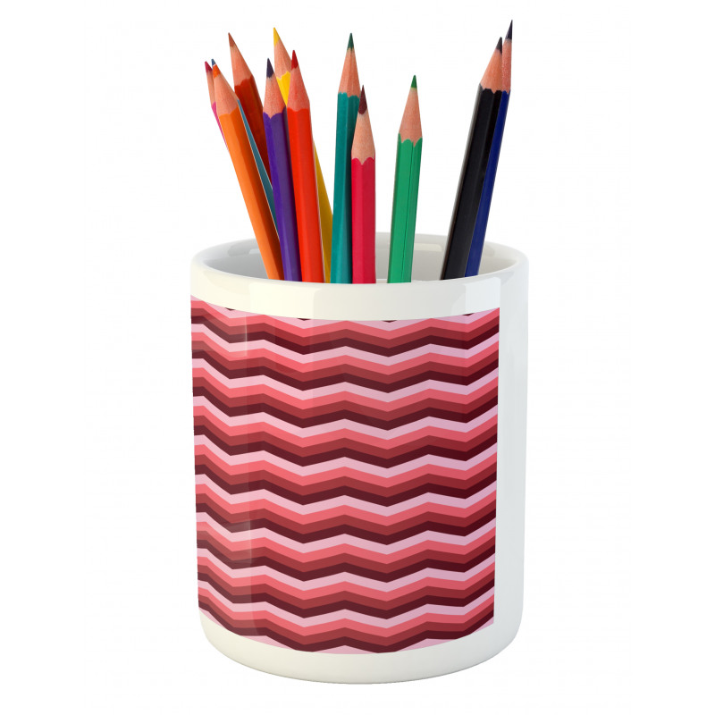 Modern Feminine Zigzag Pencil Pen Holder