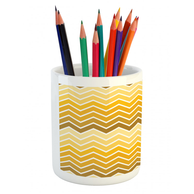 Chevron Zigzag Ombre Pencil Pen Holder