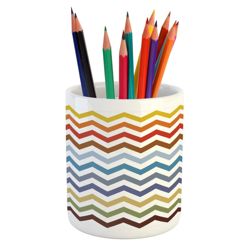 Easter Chevron Zigzag Pencil Pen Holder