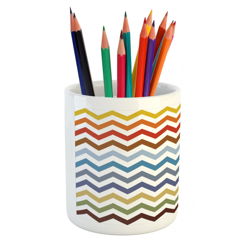 Easter Chevron Zigzag Pencil Pen Holder