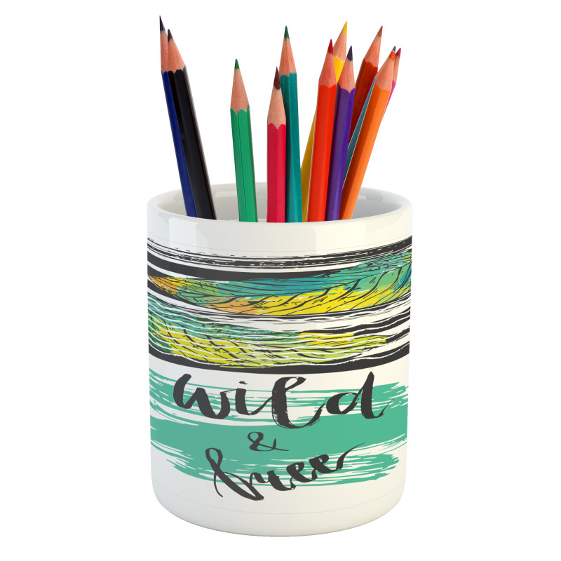 Wild and Free Art Pencil Pen Holder