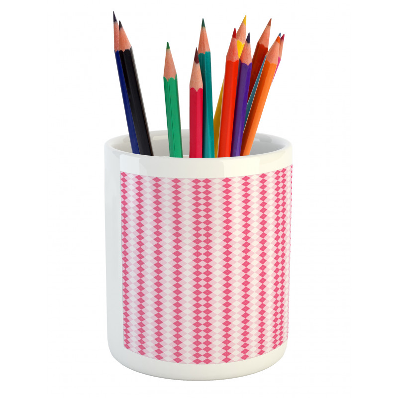 Pinkish Argyle Pencil Pen Holder