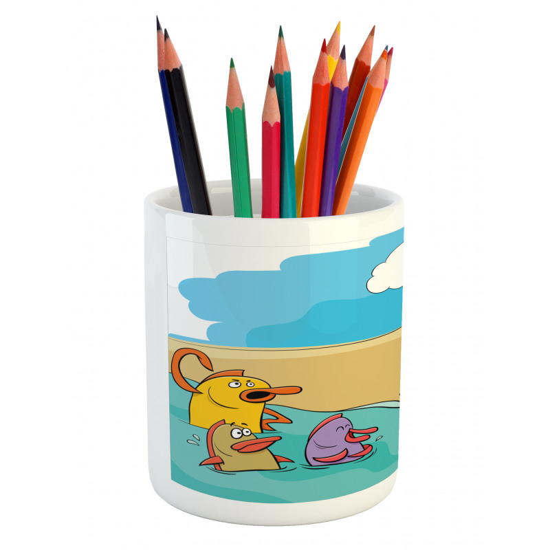 Funny Fish out of Water Pencil Pen Holder