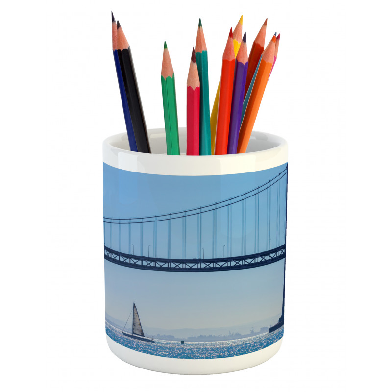 Sailboat from Pier 7 Pencil Pen Holder