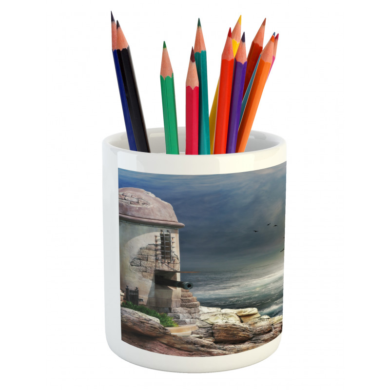 Pirate Merchant Ship Pencil Pen Holder