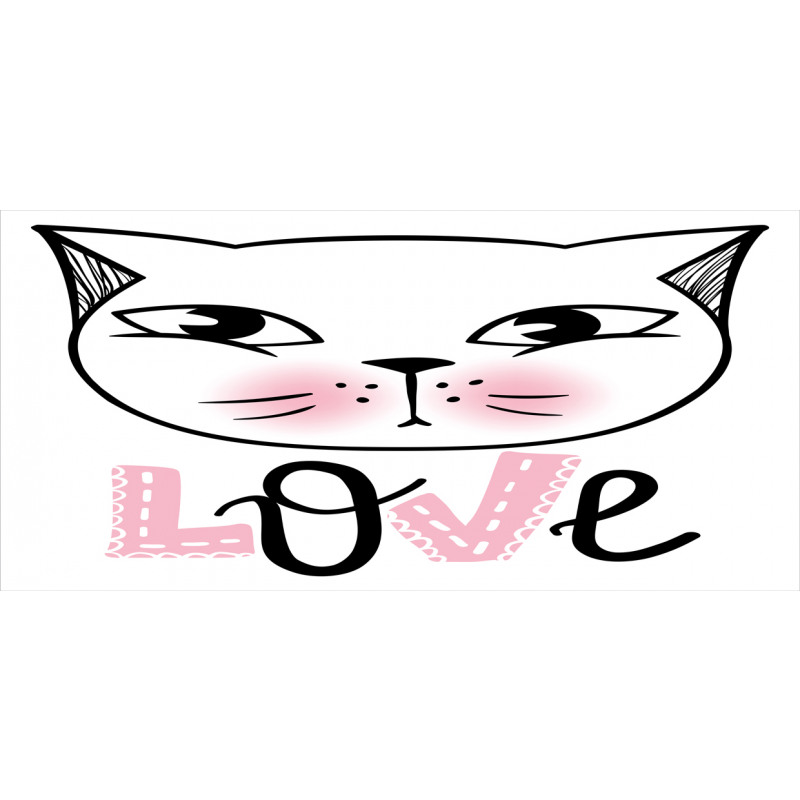 Kitten Face and Love Typography Pencil Pen Holder