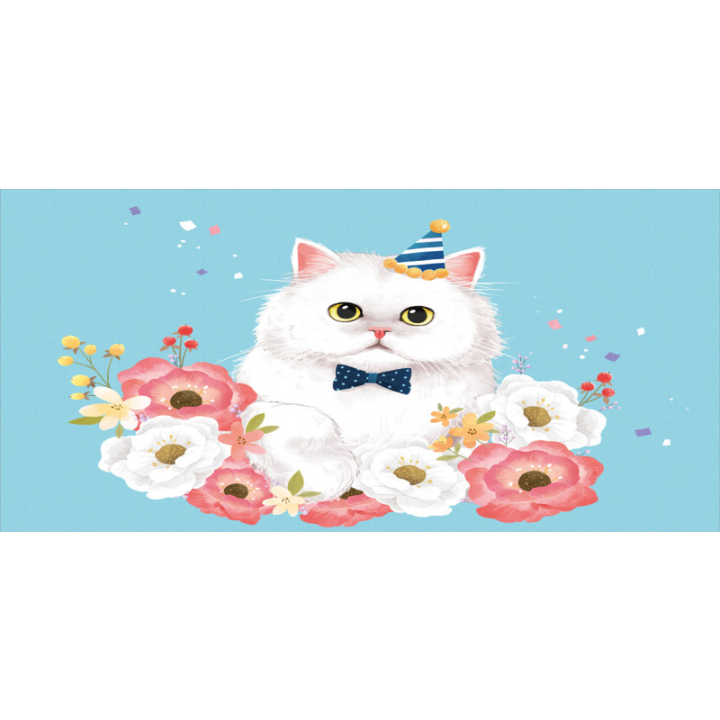 Graphical Fluffy Kitten Party Pencil Pen Holder