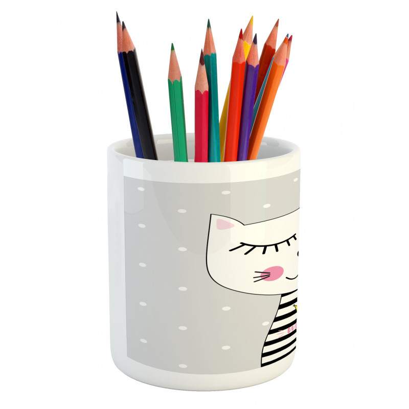 Meow Princess with a Crown Pencil Pen Holder