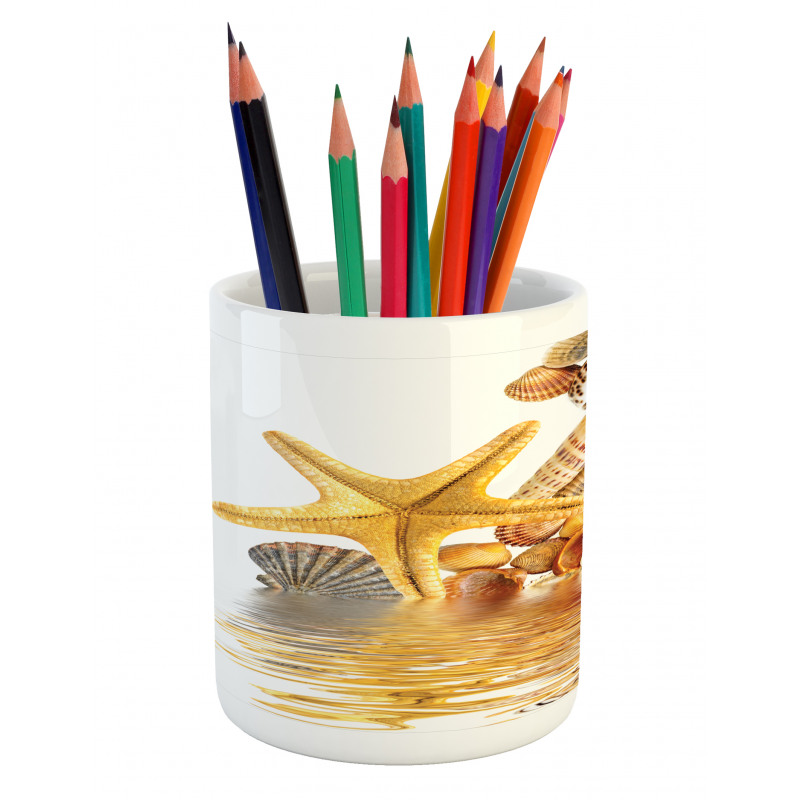 Sea Shells and Starfish Pencil Pen Holder