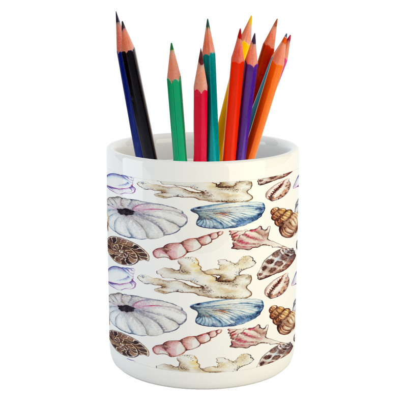 Seashell Coral Reef Pencil Pen Holder