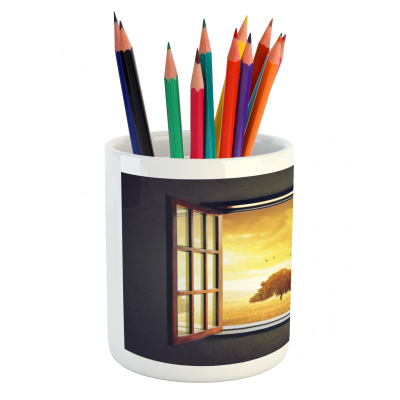 Spring Birds Country Pencil Pen Holder