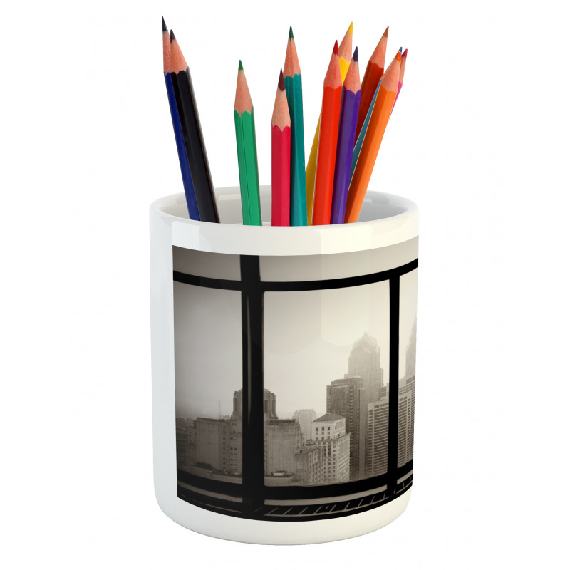 Philadelphia City Roof Pencil Pen Holder