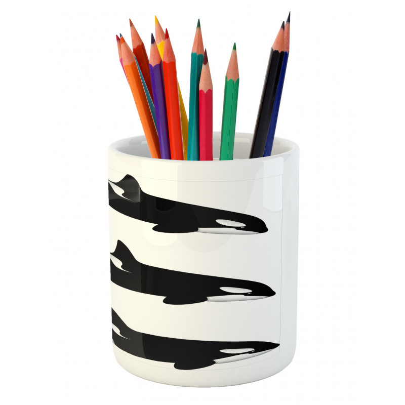 Orca Killer Whales Pencil Pen Holder